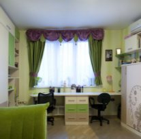Фото вариантов обустройства детской комнаты мебелью
